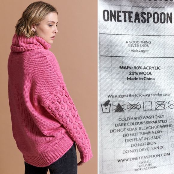 🍎 One Teaspoon Oversized Pullover Sweater Small - Picture 4 of 8